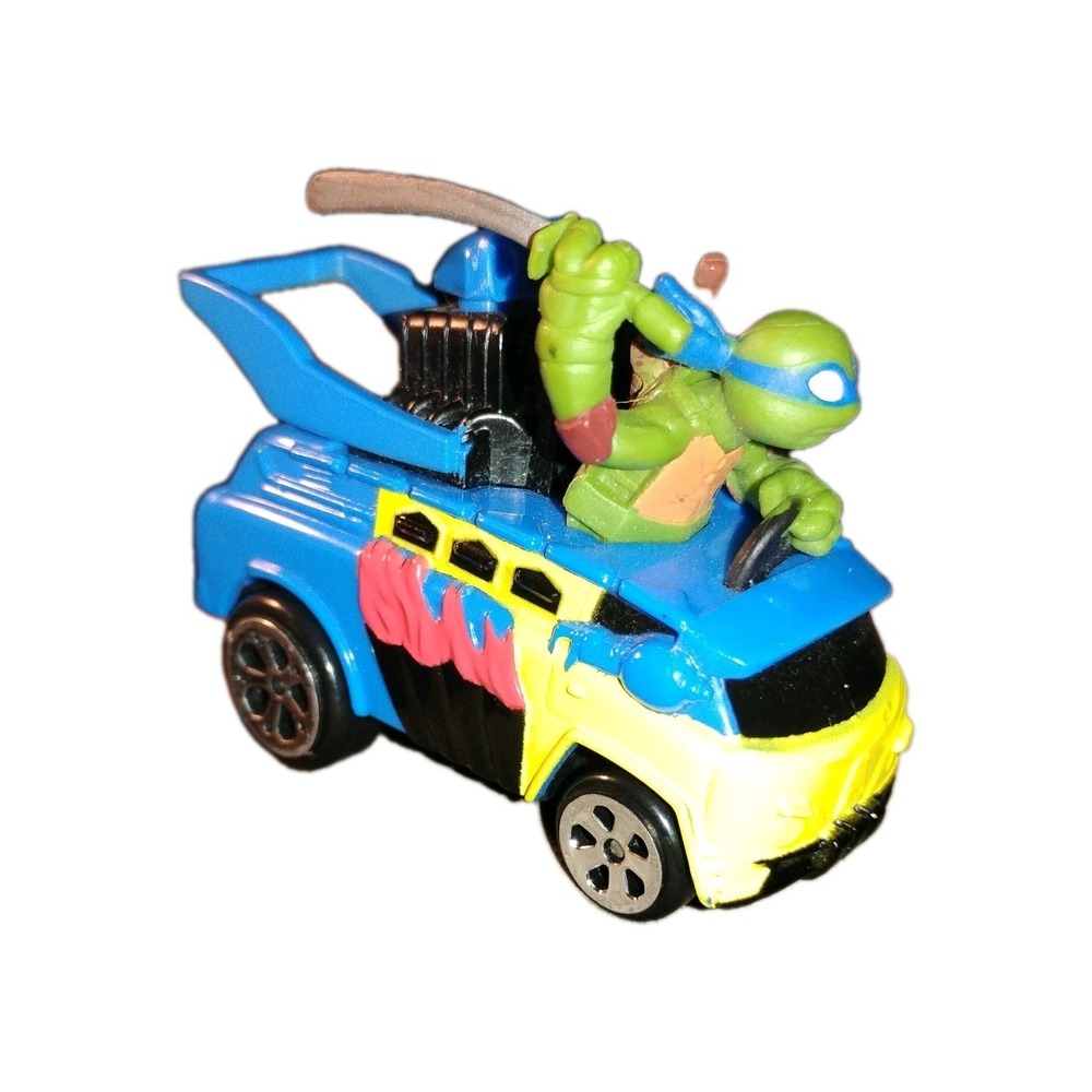 Teenage Mutant Ninja Turtle Talking LEO Extreme Party Wagon T-Machine 2.5" Works
